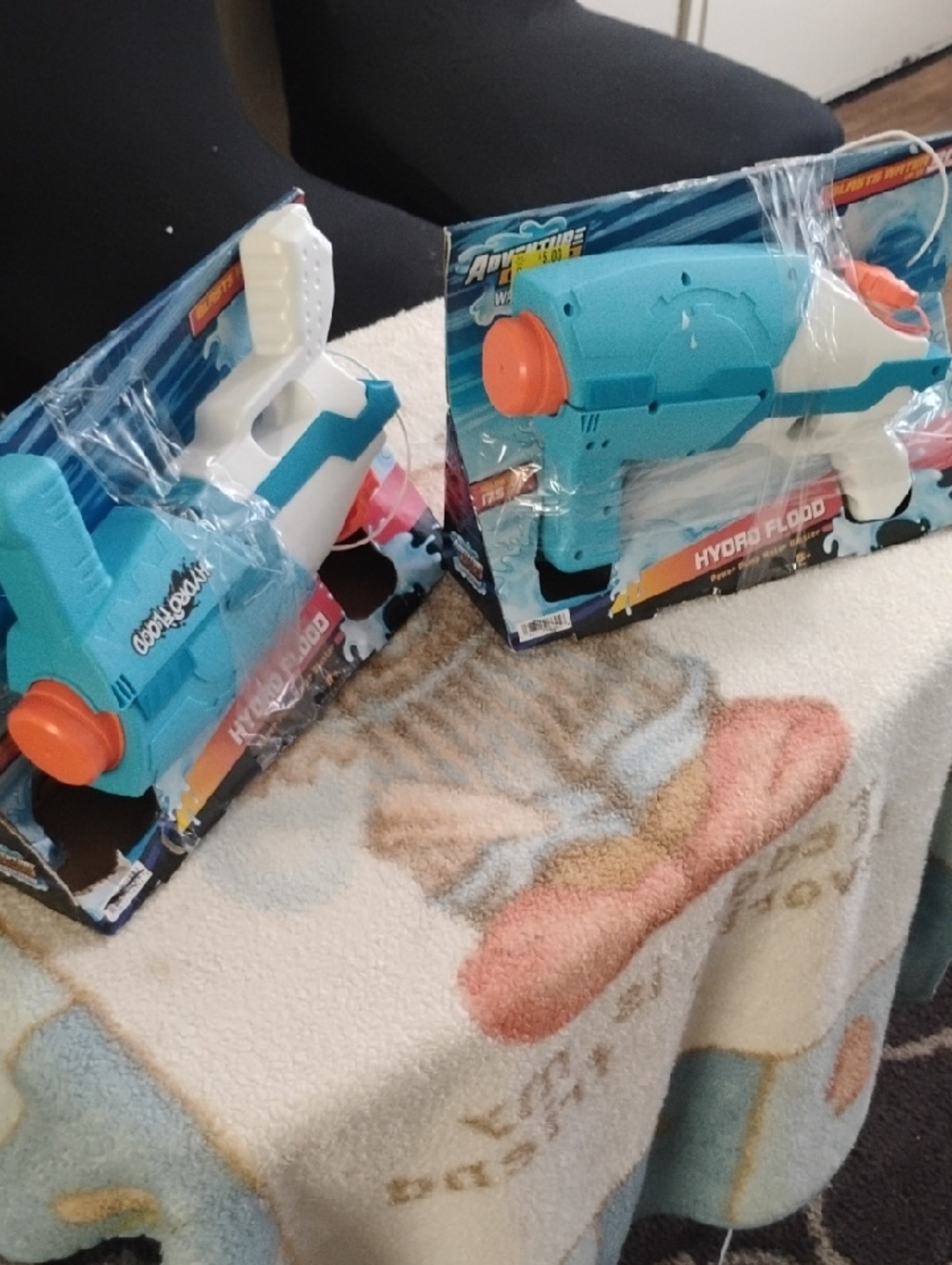 Hydro Flood Kids Water Blaster - Blue & White with Orange Nozzle